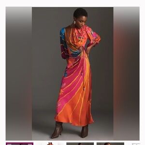 FARM Rio NWT Vibrant Long Sleeve Maxi Dress